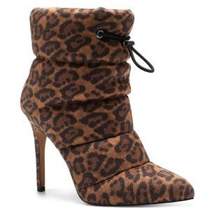 Jessica Simpson Padina Leopard Ankle Booties 6 Pointed Toe Stiletto Heel